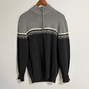Weatherproof Vintage Mens Small Quarter Zip 100% Cotton Sweater Holiday Shop